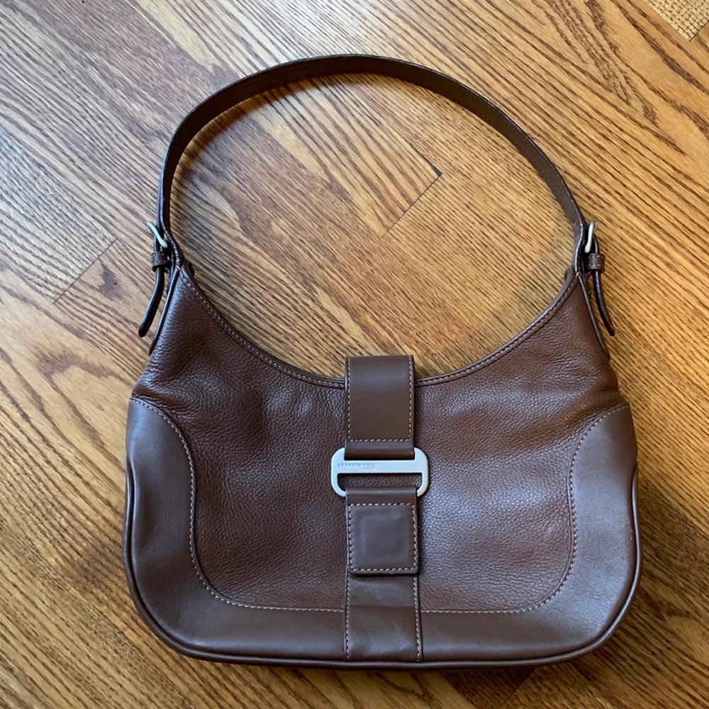 Kenneth Cole brown leather shoulder bag
